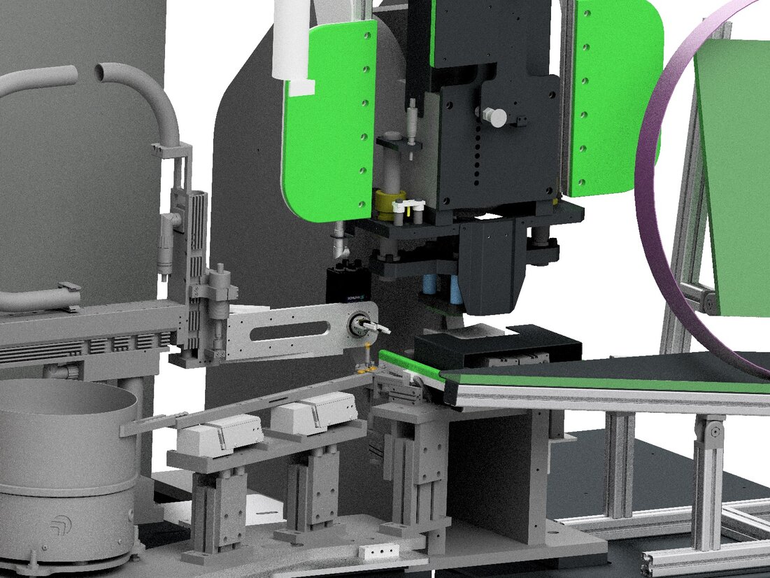 Sondermaschine in der Montage